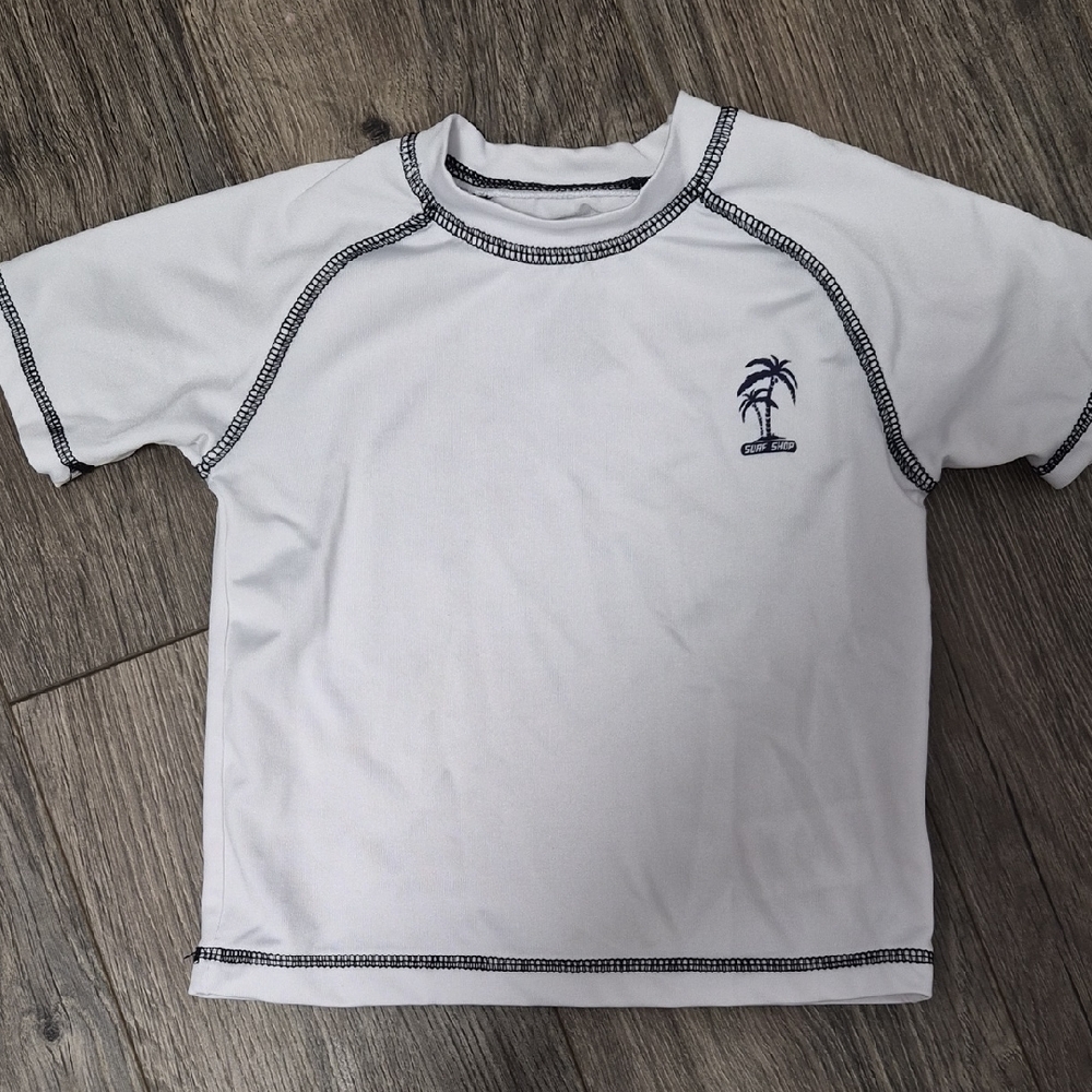 White Kids Swim Rashguard